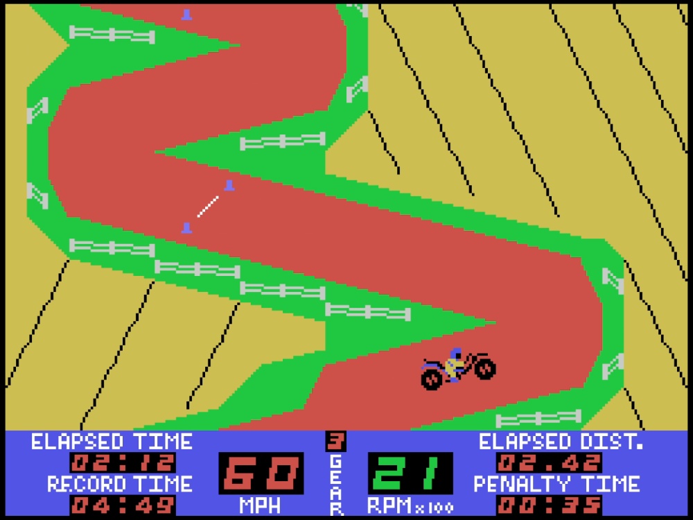 Gameplay of Motocross Racer for Colecovision